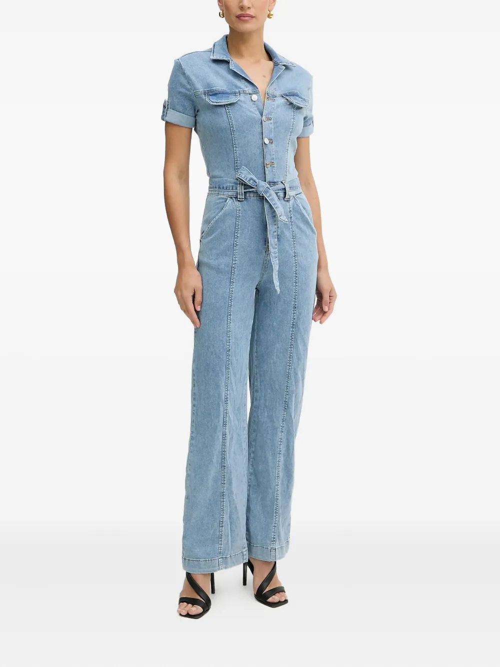 GUESS USA button-fastening belted jumpsuit - Blauw