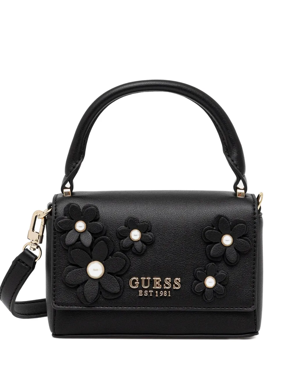 floral-appliqué cross body bag