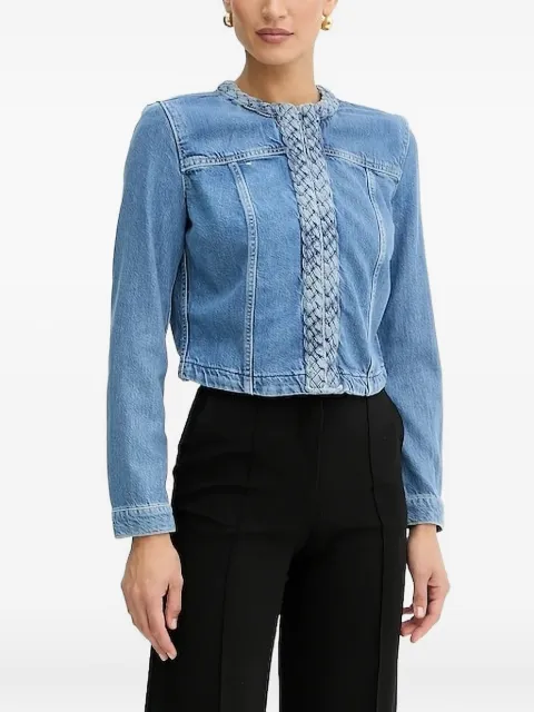 GUESS USA braided-detail denim jacket