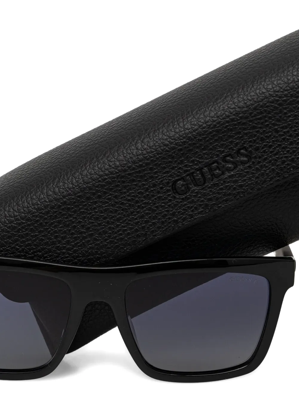 GUESS EYEWEAR Zonnebril met rechthoekig montuur Zwart