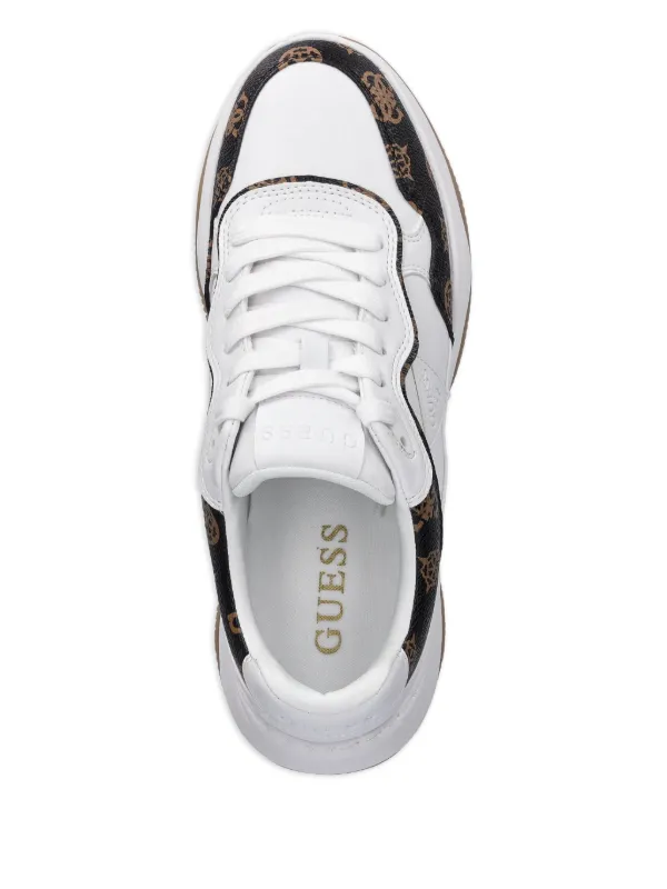 GUESS USA Happy logo-print Chunky Sneakers White FARFETCH JO