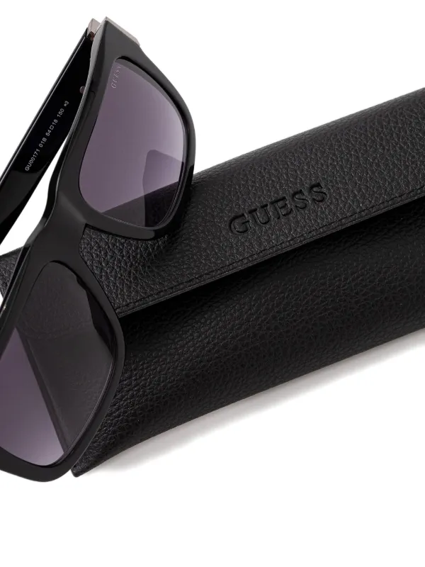 GUESS EYEWEAR rectangle-frame Sunglasses Black FARFETCH MY