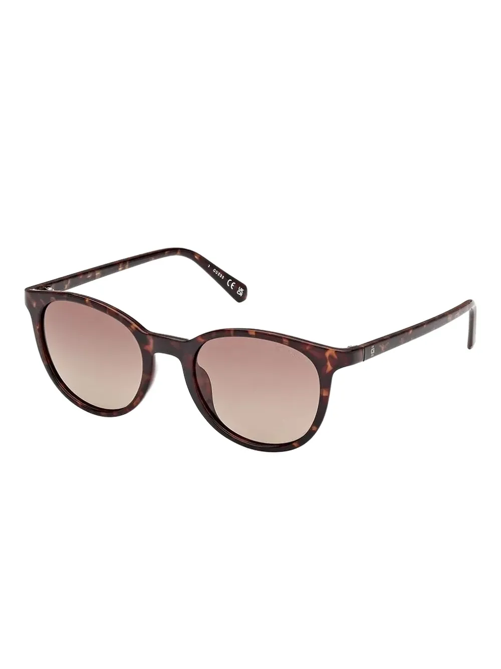 GUESS EYEWEAR Zonnebril met rond montuur Bruin