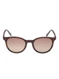 GUESS EYEWEAR tortoiseshell round sunglasses - Brown