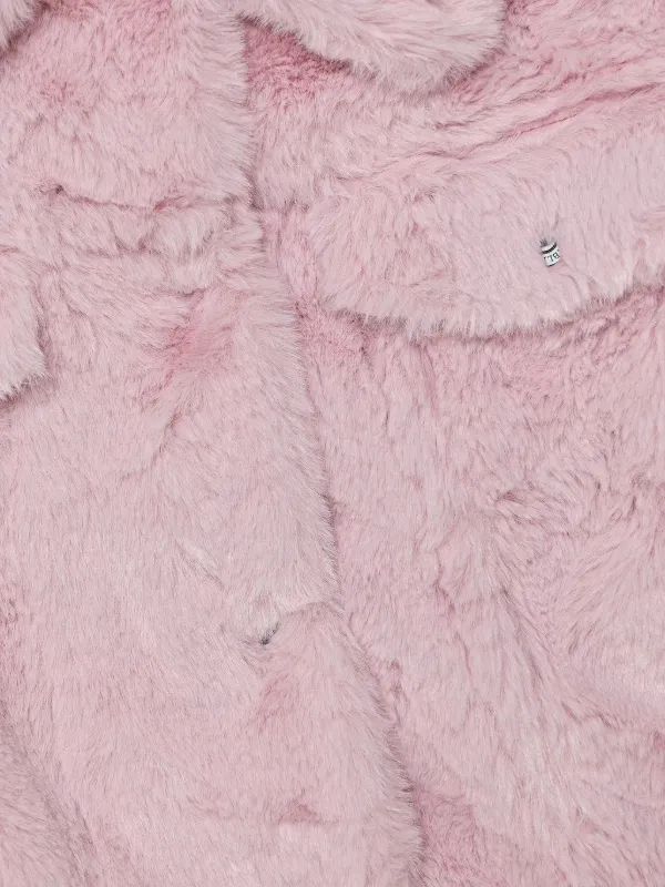 Guess Kids faux-fur Denim Jacket Pink FARFETCH