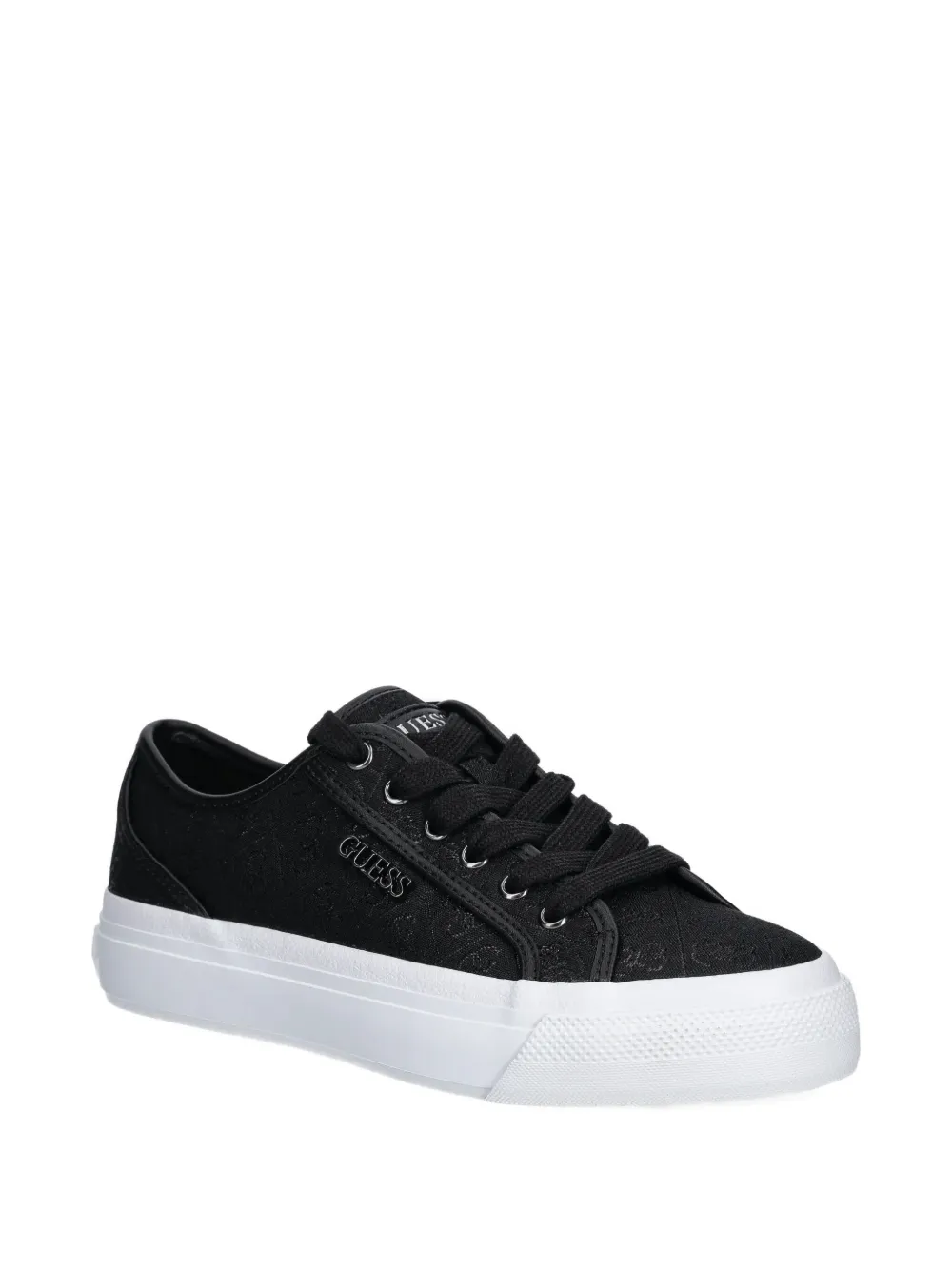 GUESS USA logo-print lace-up sneakers - Zwart