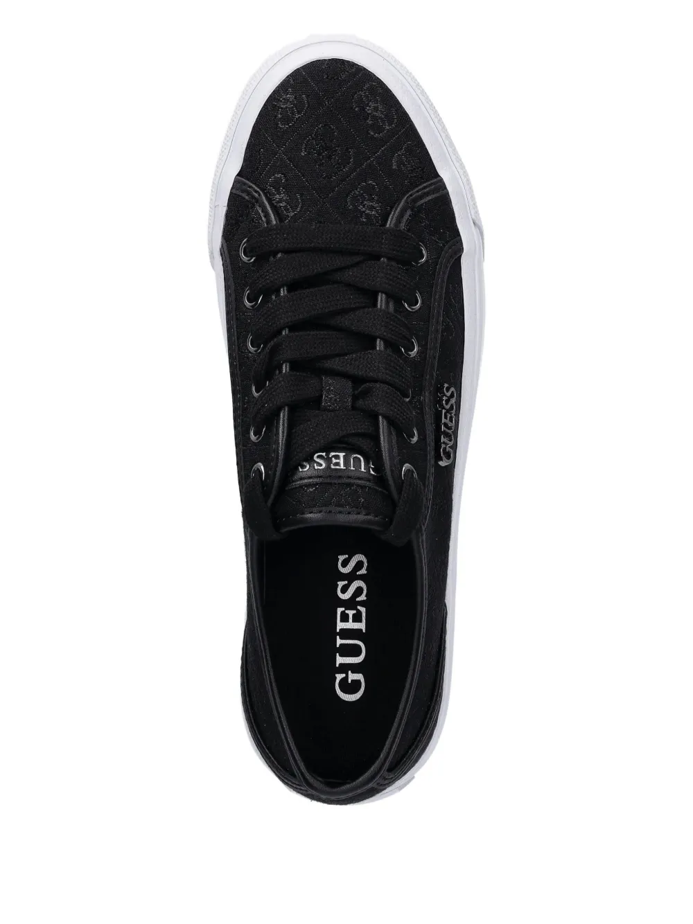 GUESS USA logo-print lace-up sneakers Black