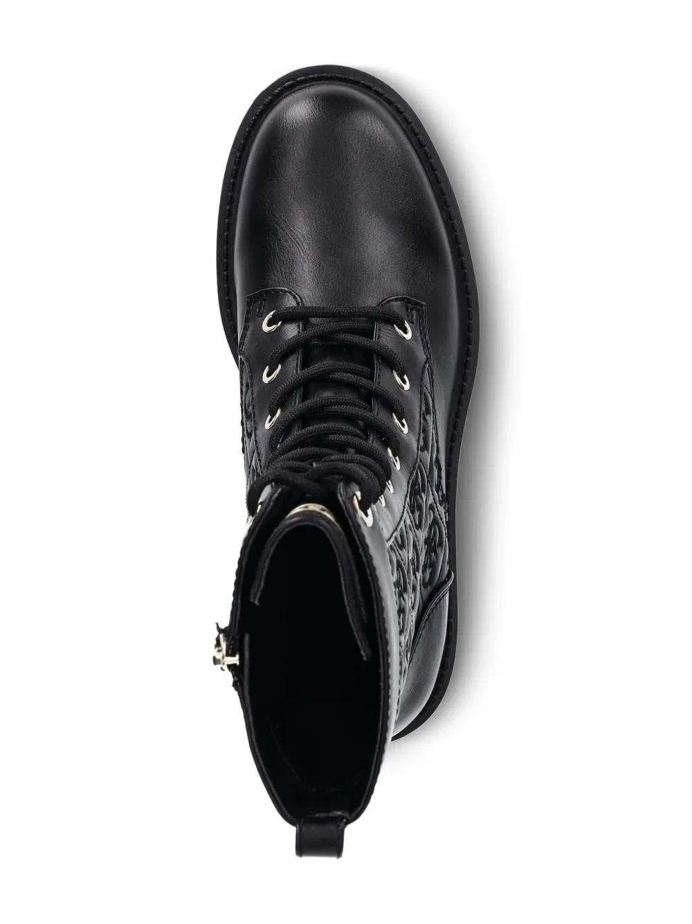 GUESS USA logo-quilted lace-up boots Black