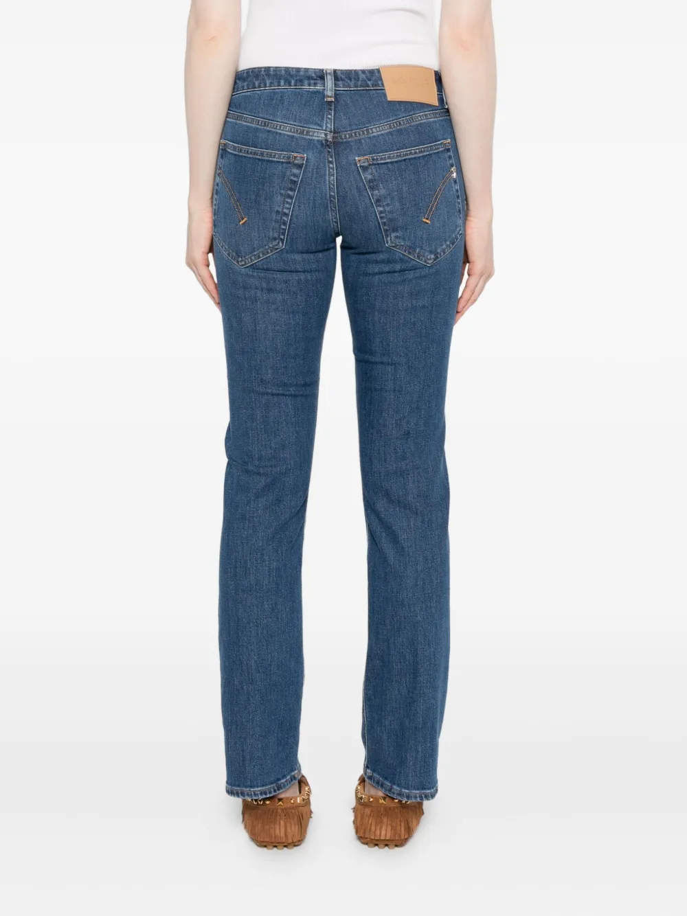 Dondup Button-fly Straight-leg Jeans In Blue