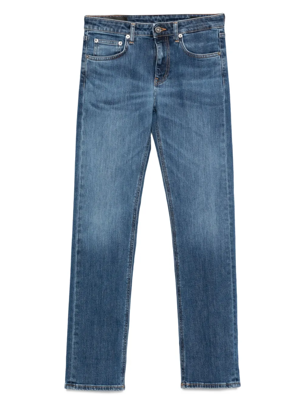 DONDUP Straight jeans met knoop Blauw