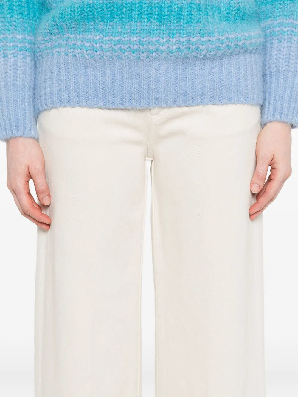 DONDUP Straight jeans met knoop Beige