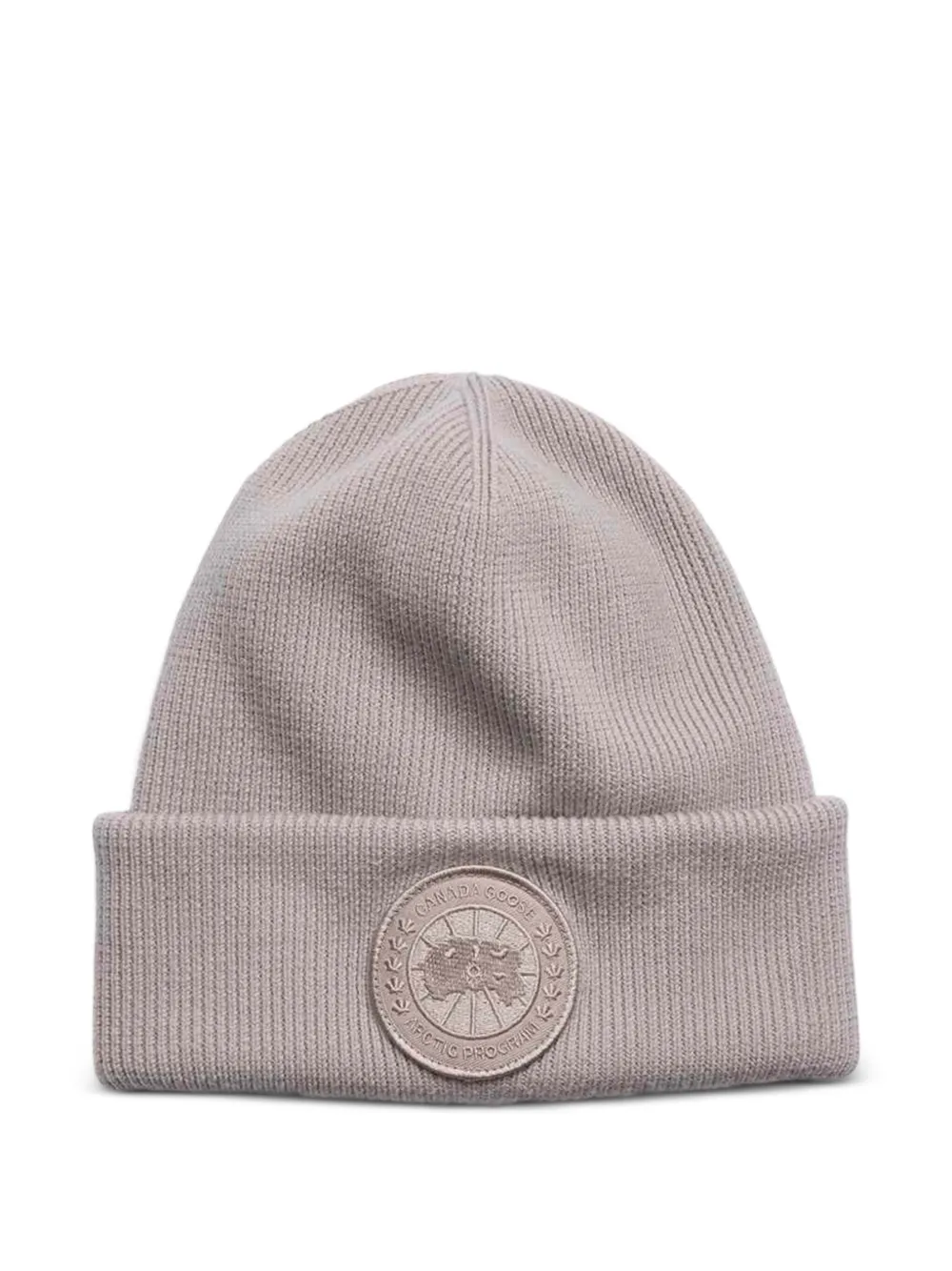 Canada Goose Kids logo-patch beanie Beige
