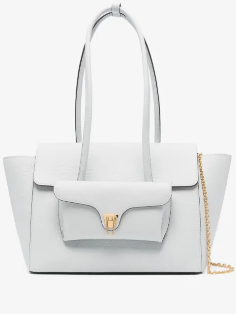 Coccinelle large Double Beat pebbled leather shoulder bag