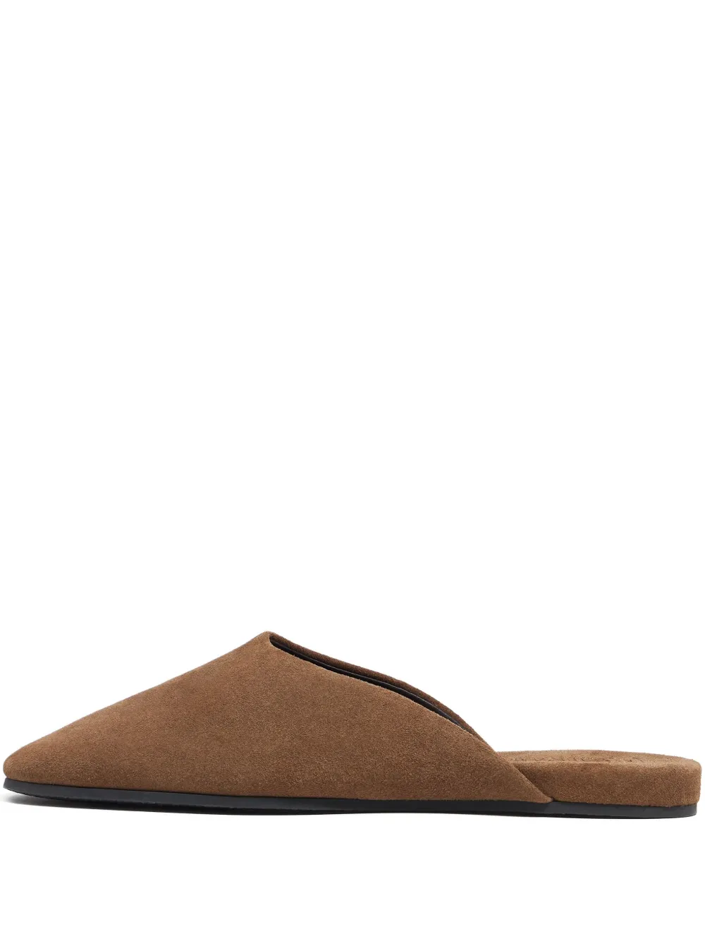 Bimba y Lola suede leather slippers Brown