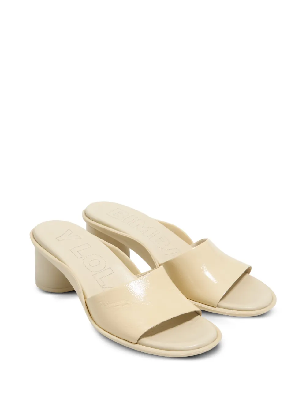 Bimba y Lola 50mm leather heeled sandals Neutrals