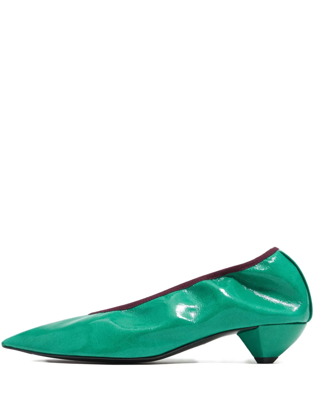 Bimba Y Lola Pointed-toe Small-heel Pumps In Green