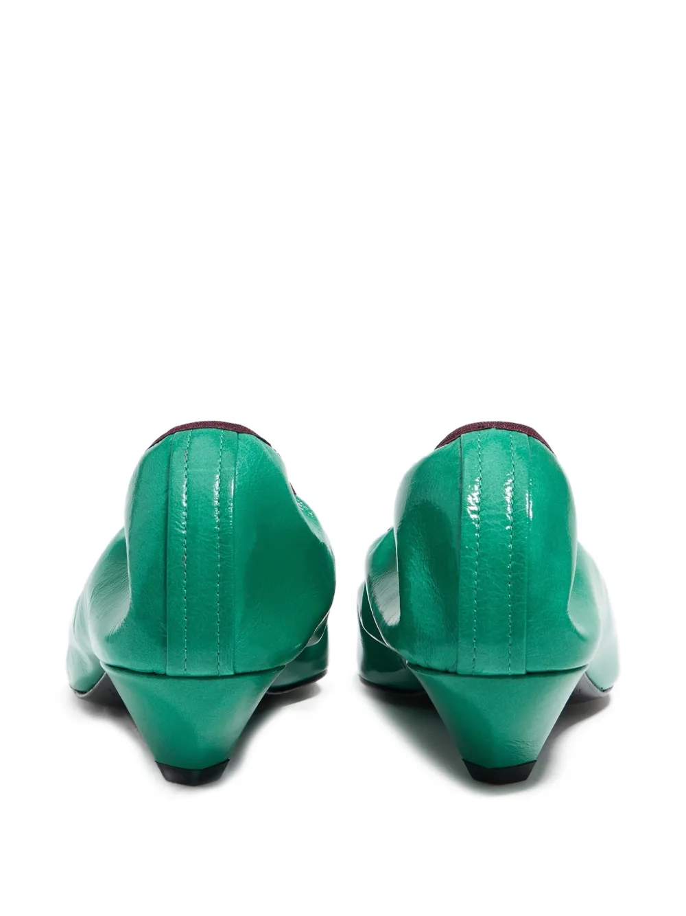 Bimba Y Lola Pointed-toe Small-heel Pumps In Green