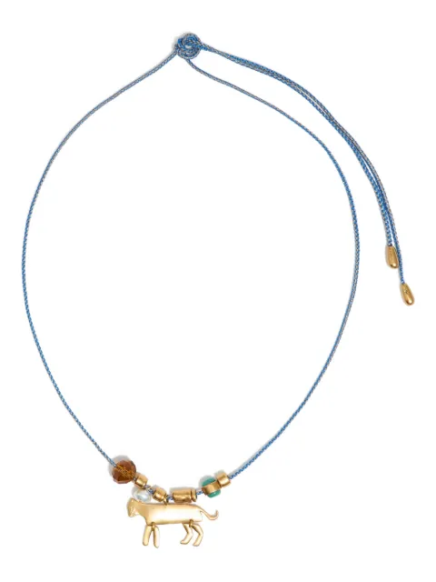Bimba y Lola collar de cuerda con diseño plisado