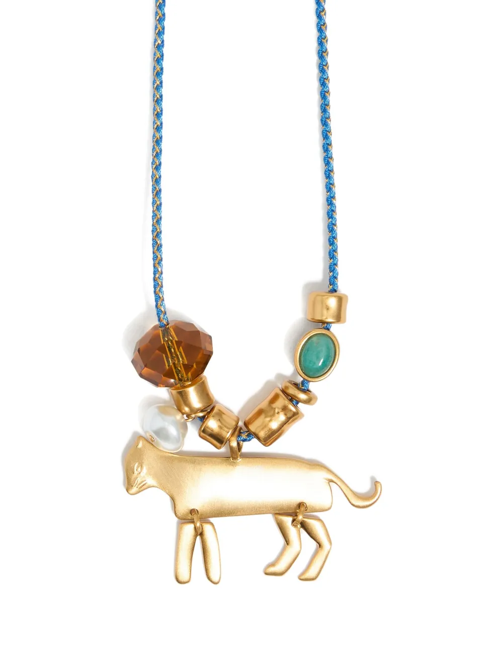 Bimba y Lola plaited-cord feline necklace | Image 2