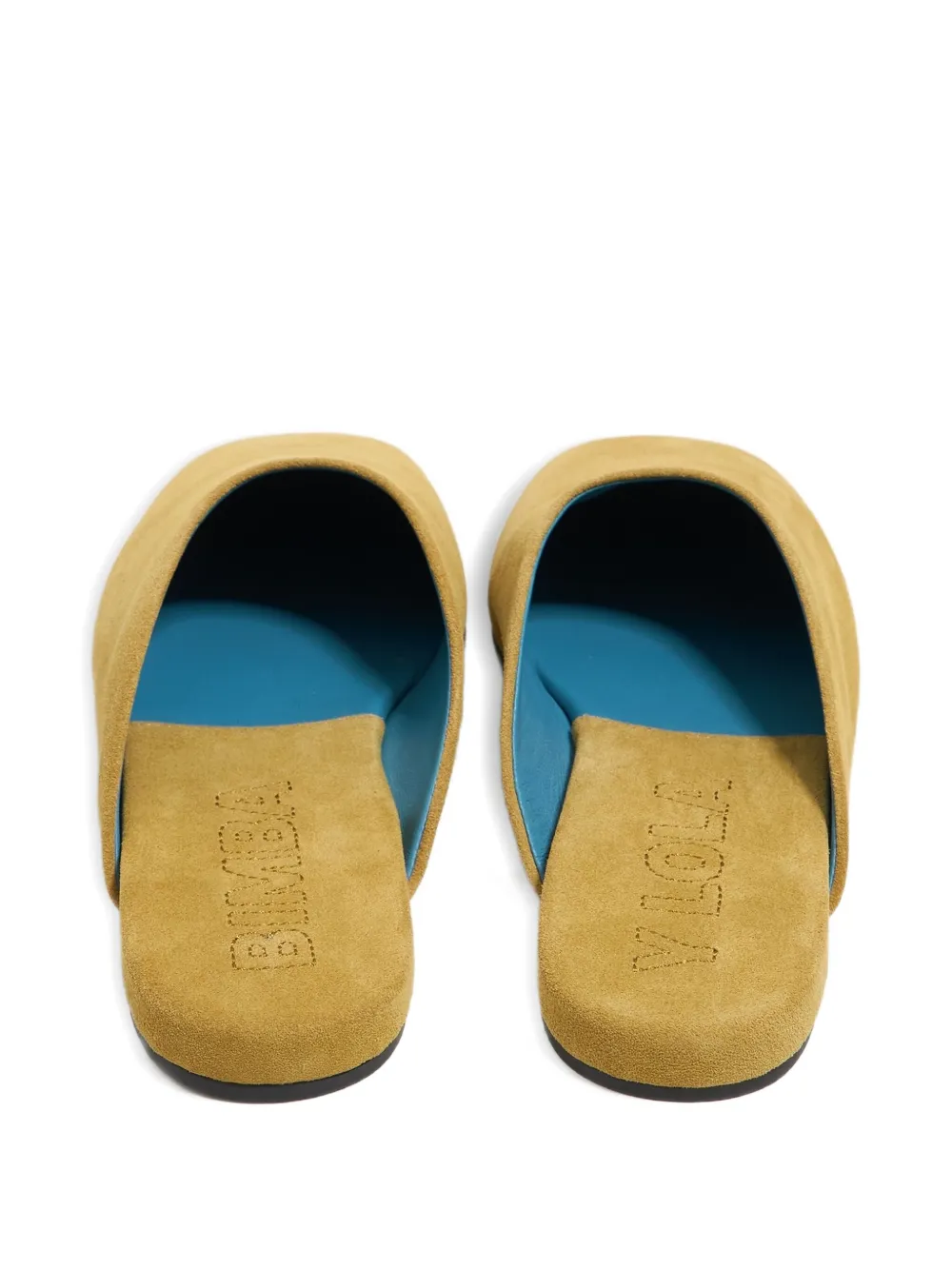Bimba y Lola suede leather slippers Neutrals