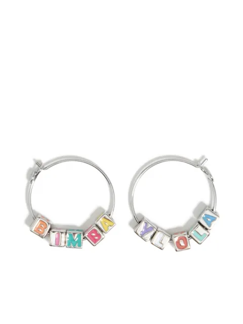 Bimba y Lola dice-logo hoop earrings