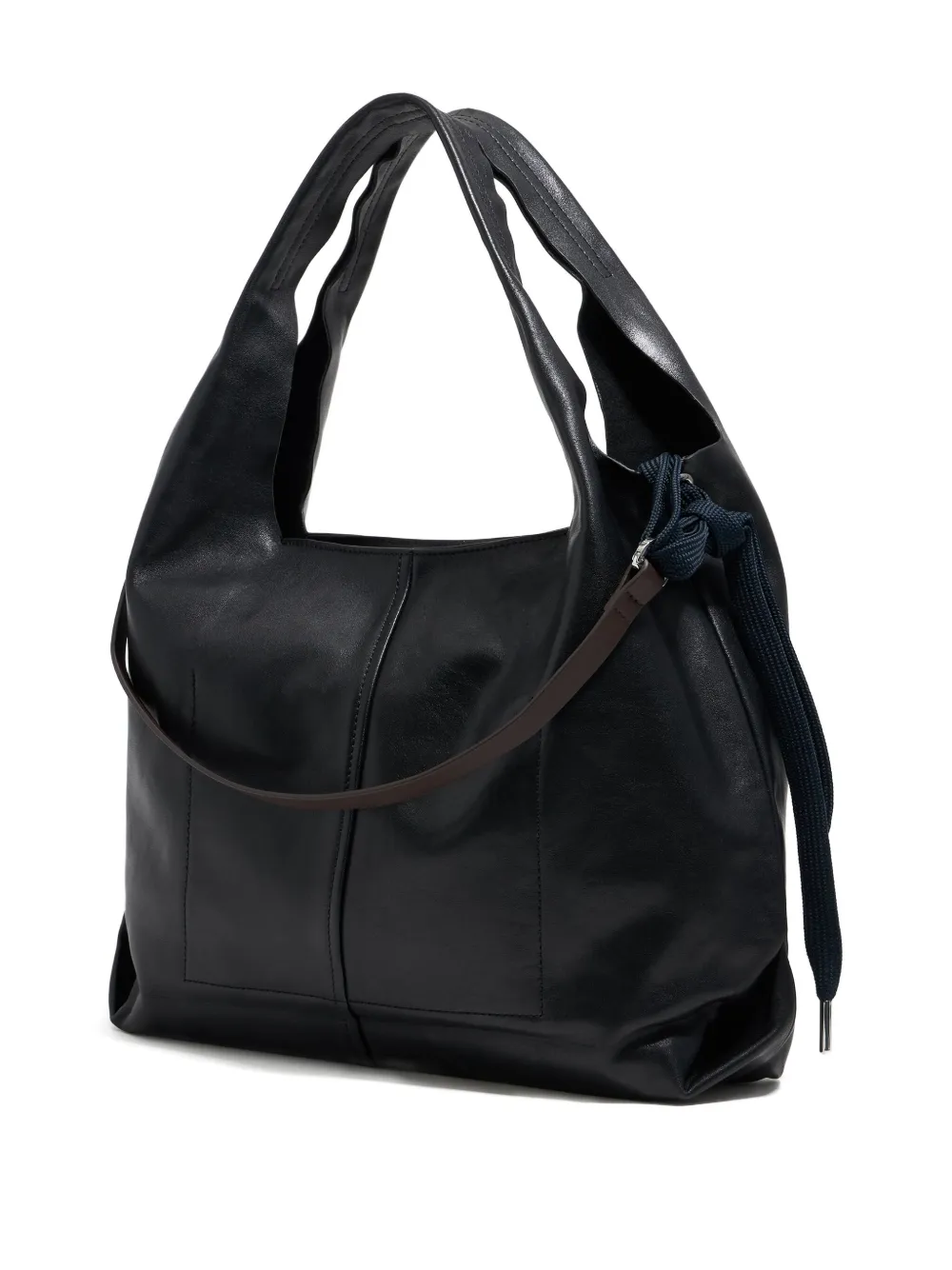 Bimba y Lola Grote Paper leren shopper Zwart