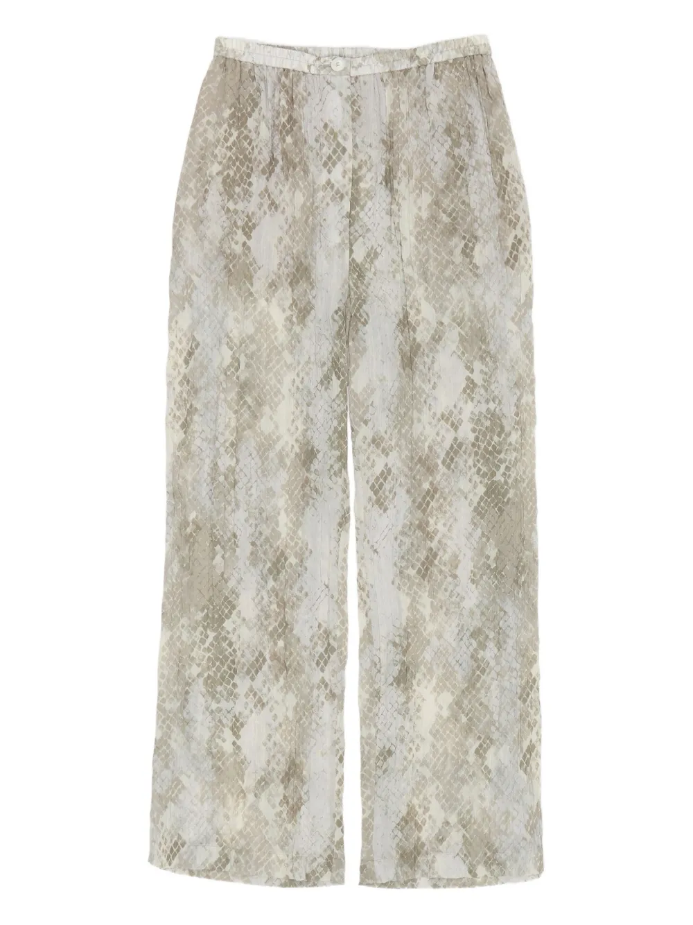 Bimba y Lola pleated snake-print palazzo pants | Neutrals | Image 1