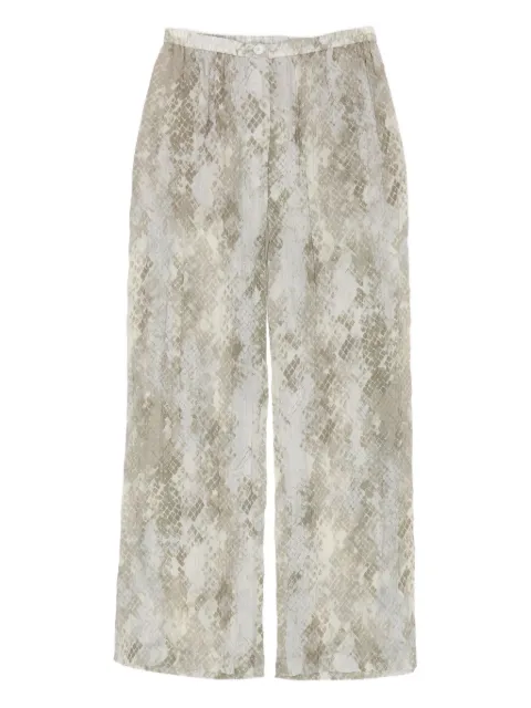 Bimba y Lola pleated snake-print palazzo pants