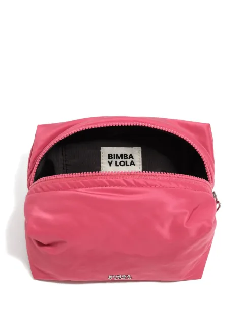 Bimba y Lola large logo-plaque make-up bag