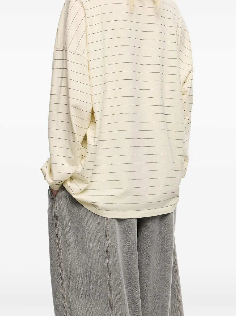 Bimba y Lola Gestreept T-shirt Beige