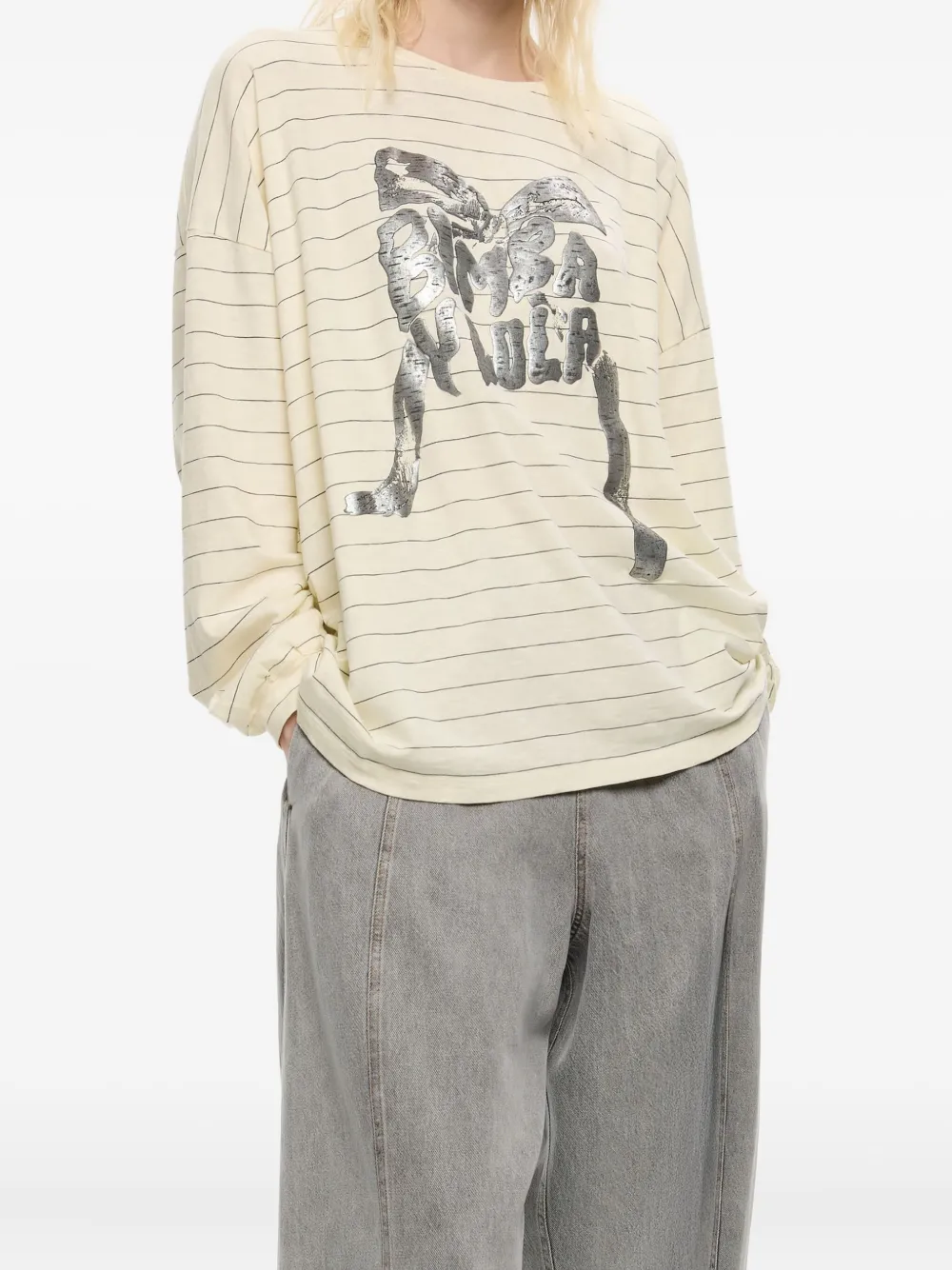 Bimba y Lola logo-print striped T-shirt | T-Shirts & Jersey Shirts | Image 2