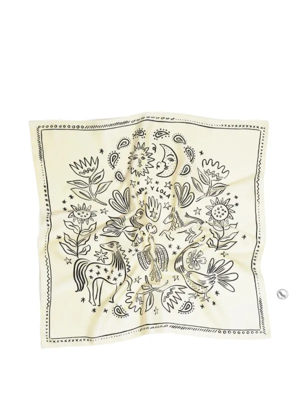 Bimba y Lola スカーフ バッグチャーム | ニュートラル