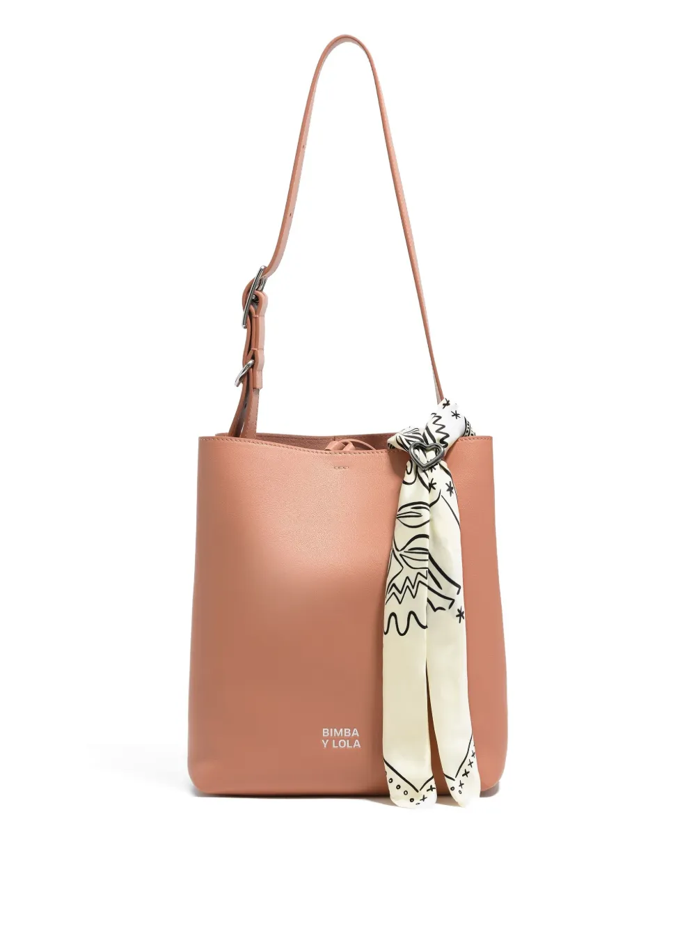 Bimba Y Lola Scarf Bag Charm In Neutral
