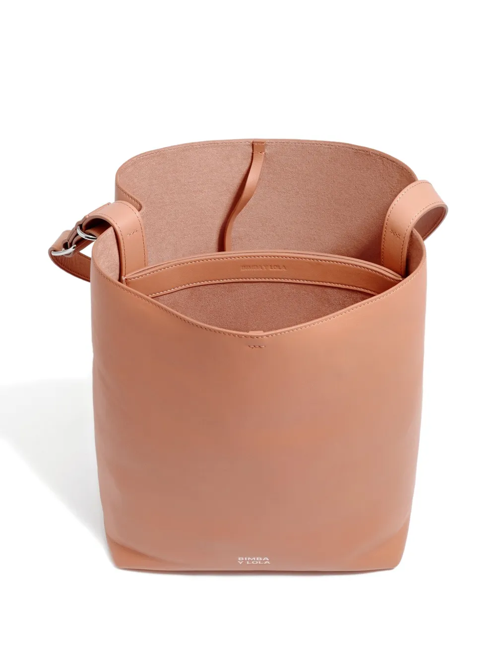 Bimba Y Lola Medium Leather Carlino Bag In Pink