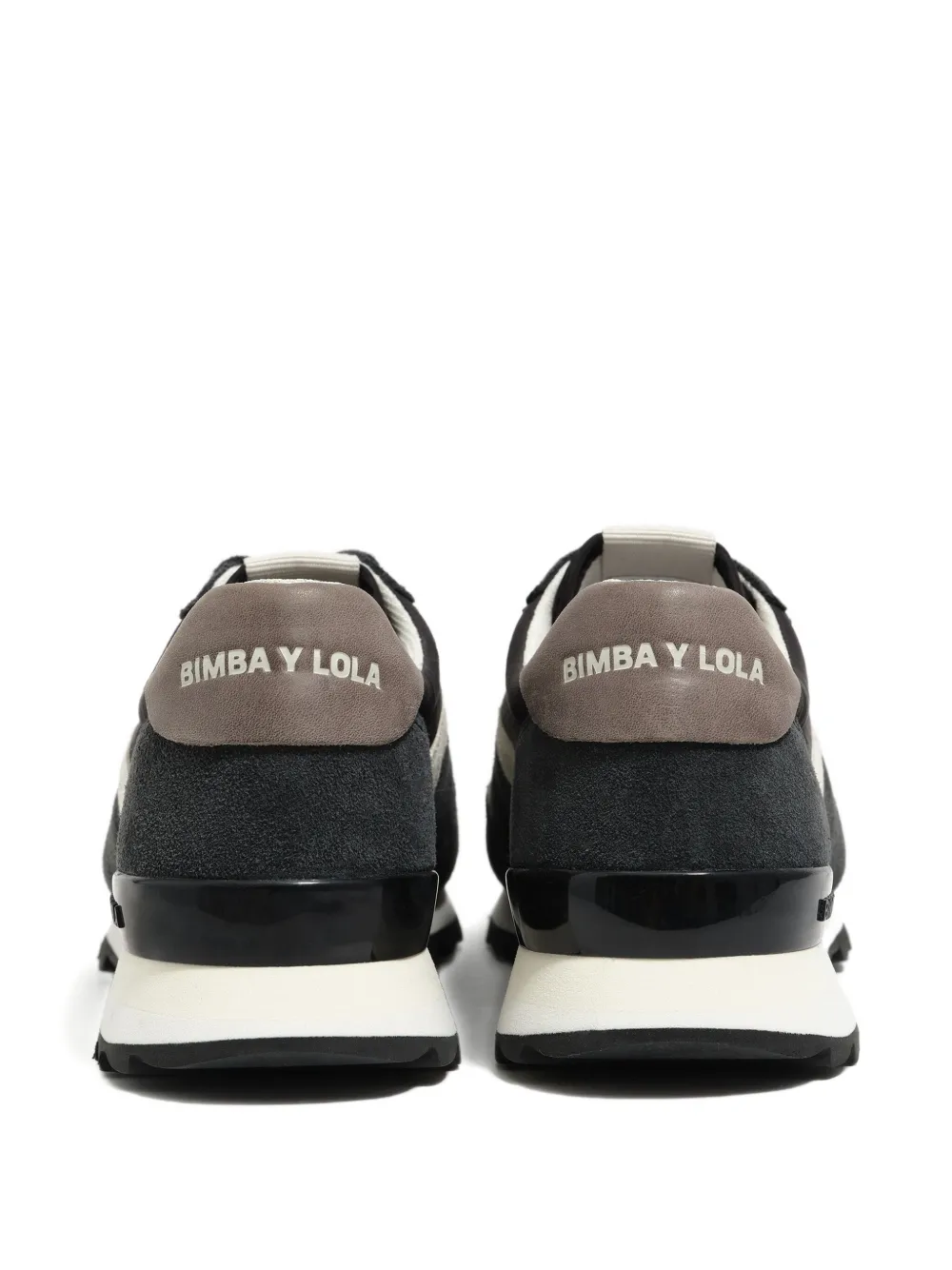 Bimba y Lola scalloped suede sneakers Black