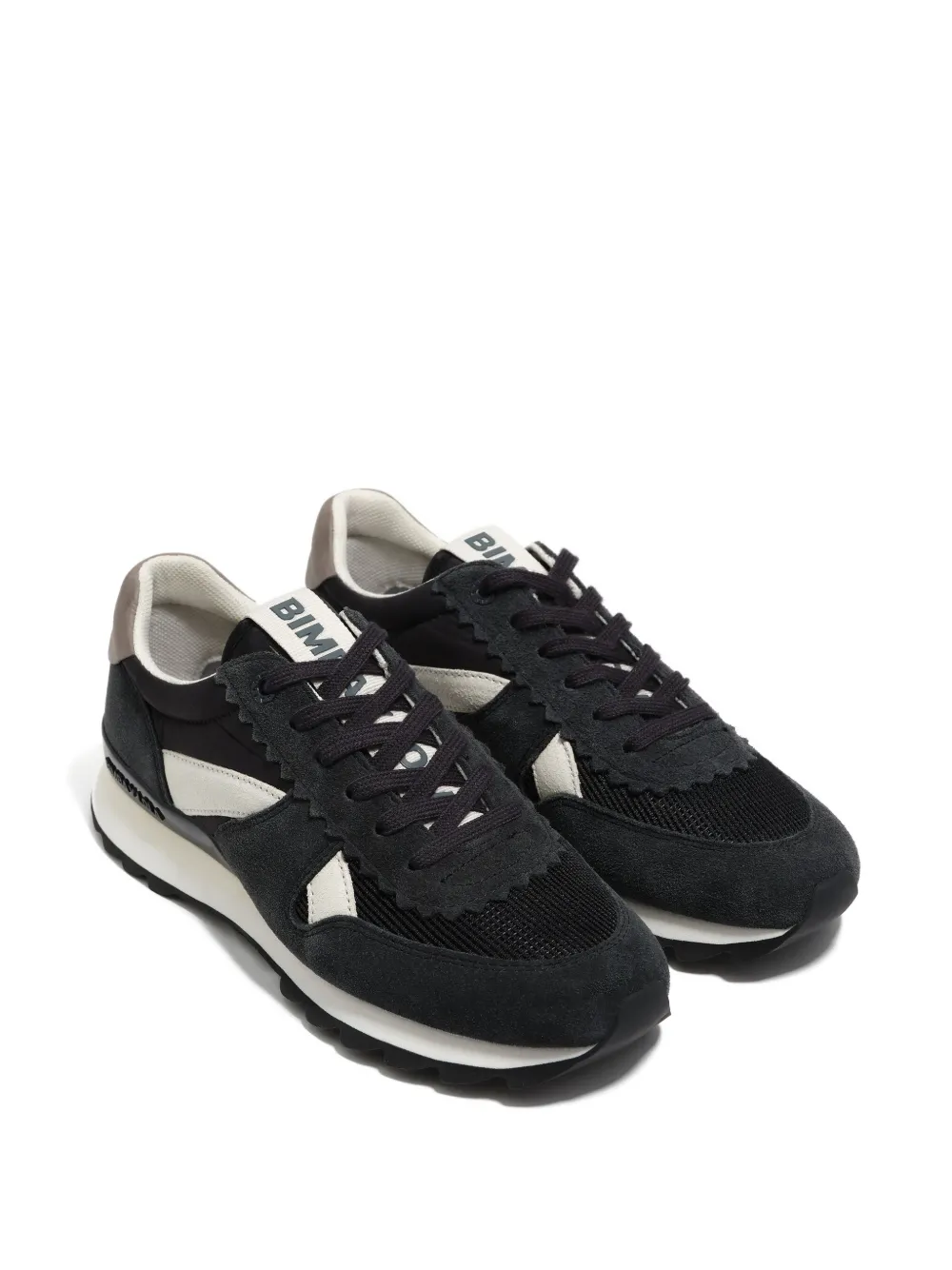 Bimba y Lola Gewelfde suède sneakers - Zwart