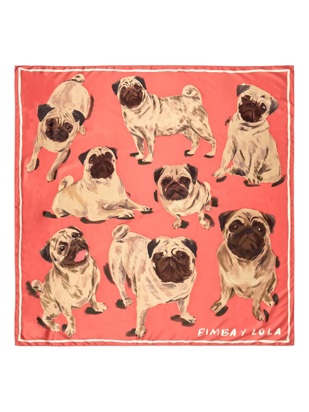 Bimba y Lola プリント スカーフ - ピンク Bimba y Lola プリント スカーフ - ピンク