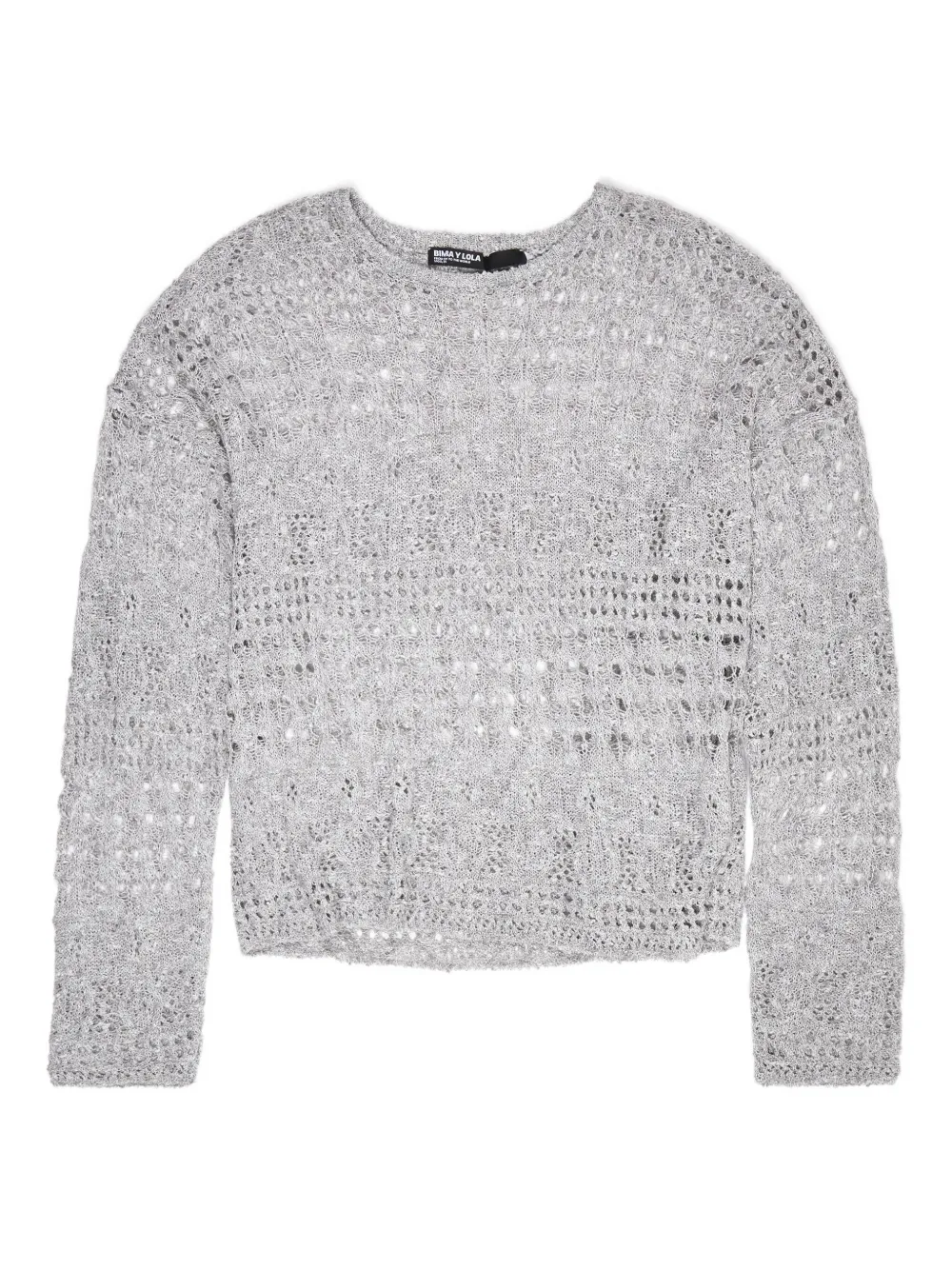 Bimba y Lola pointelle-knit top | Grey | Image 1