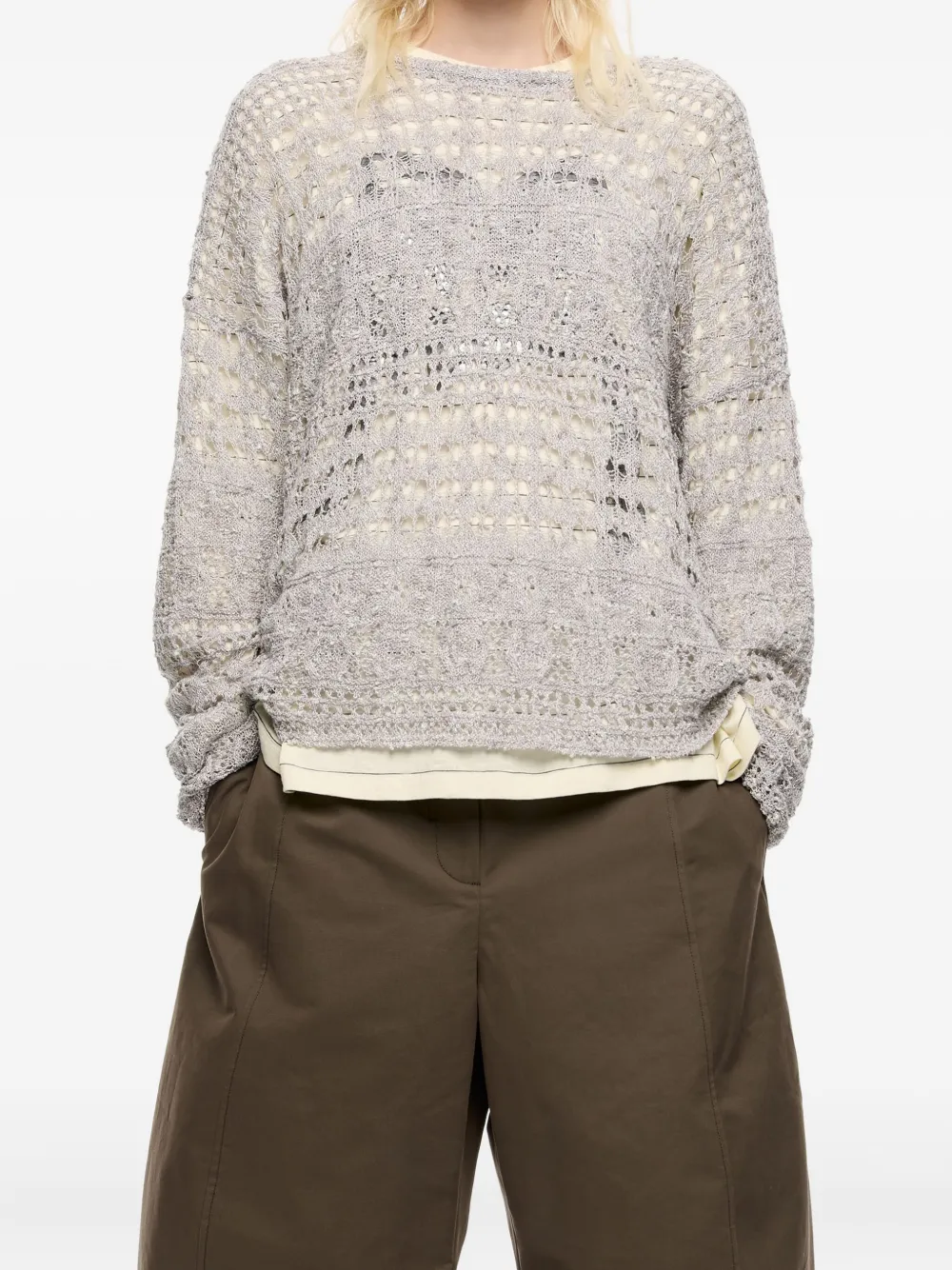 Bimba y Lola pointelle-knit top | T-Shirts & Jersey Shirts | Image 2