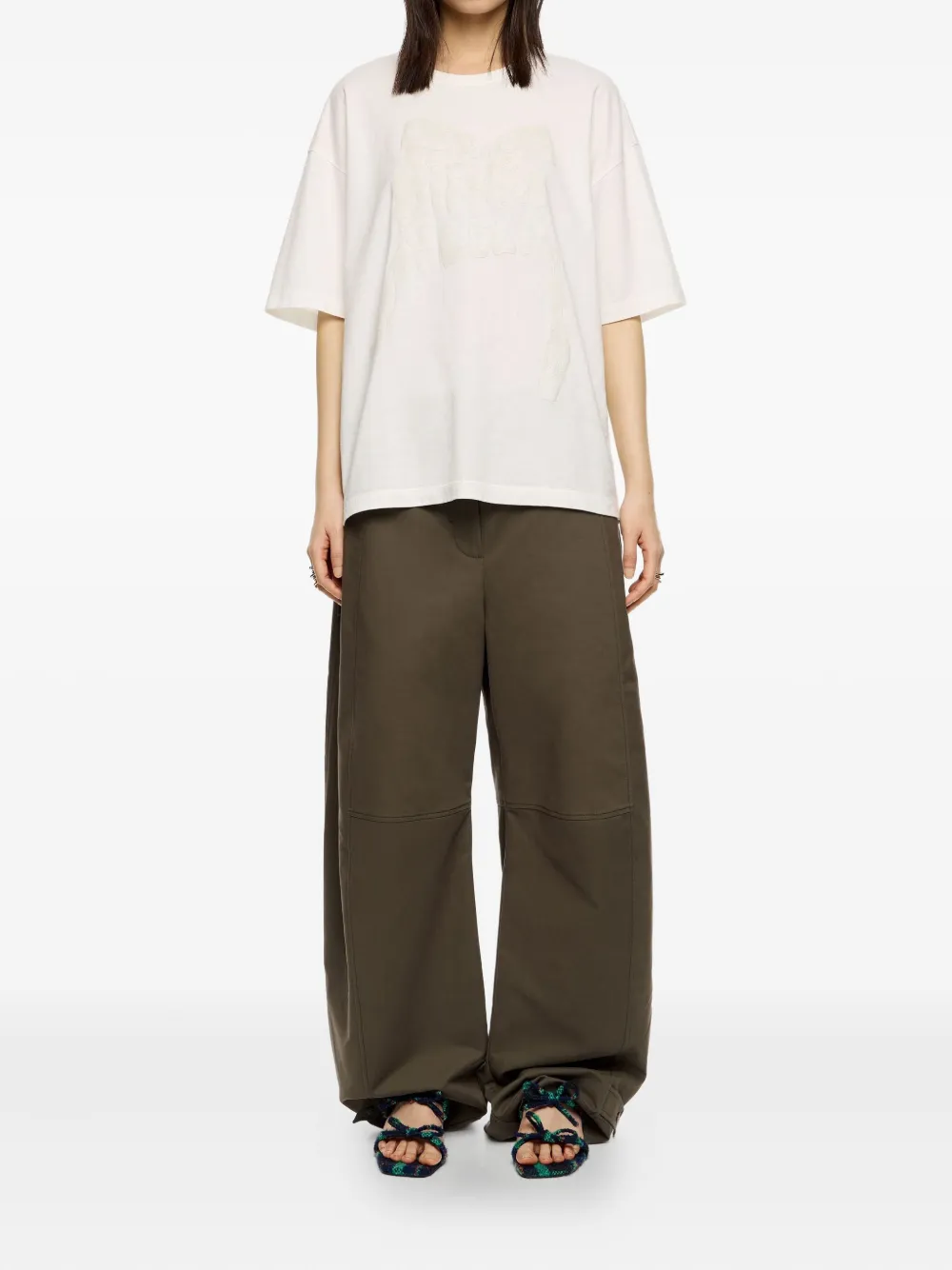 Bimba y Lola Katoenen broek - Groen