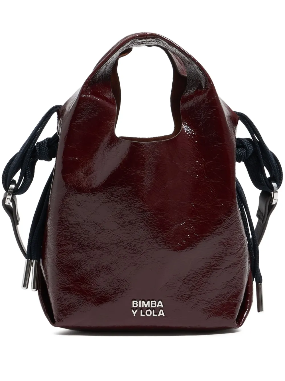 Bimba Y Lola Mini Paper Tote Bag In Brown