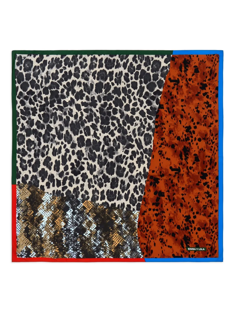 Bimba y Lola パッチワーク スカーフ - レッド Bimba y Lola パッチワーク スカーフ - レッド