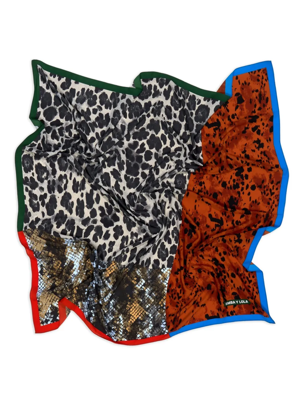 Bimba y Lola animal-print patchwork scarf | Image 2