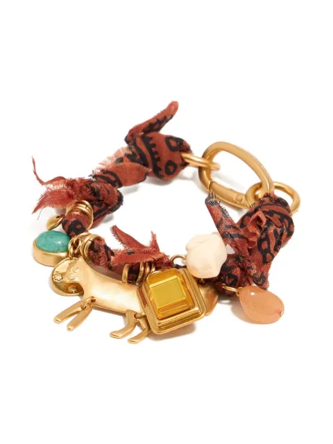 Bimba y Lola braided charm bracelet