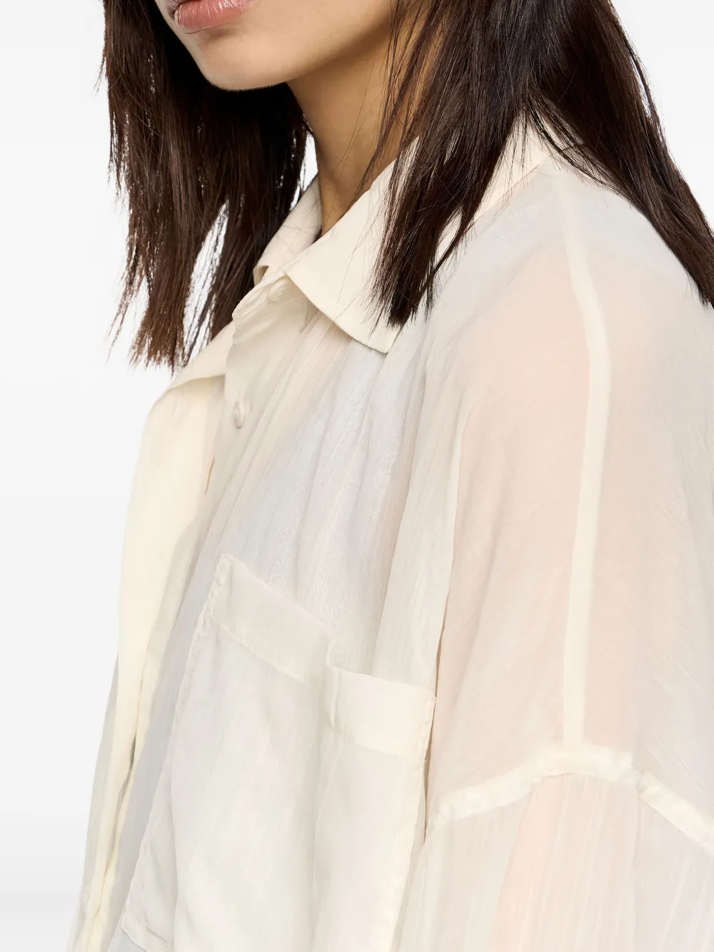 Bimba y Lola blouse met geplooide zak Geel