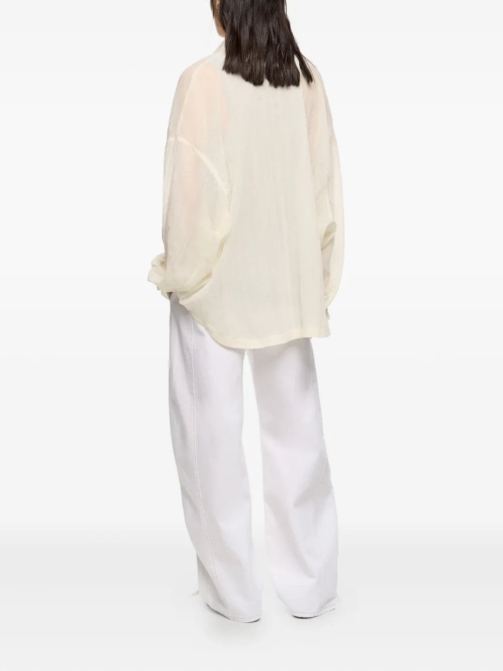 Bimba y Lola blouse met geplooide zak Geel