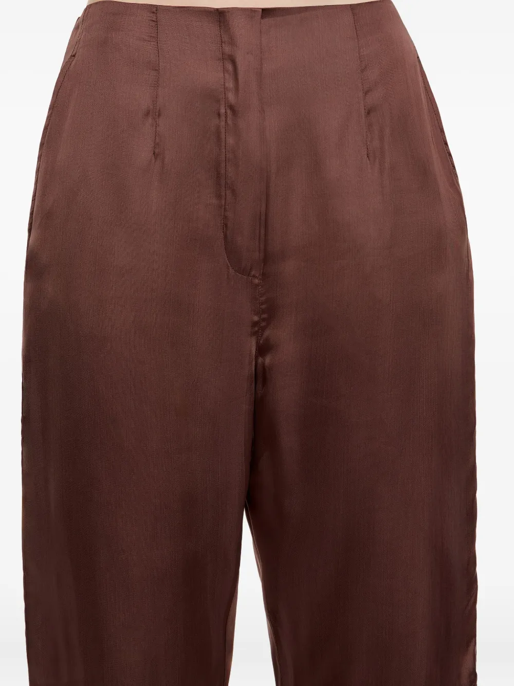 Bimba Y Lola Ankle-zip Trousers In Brown