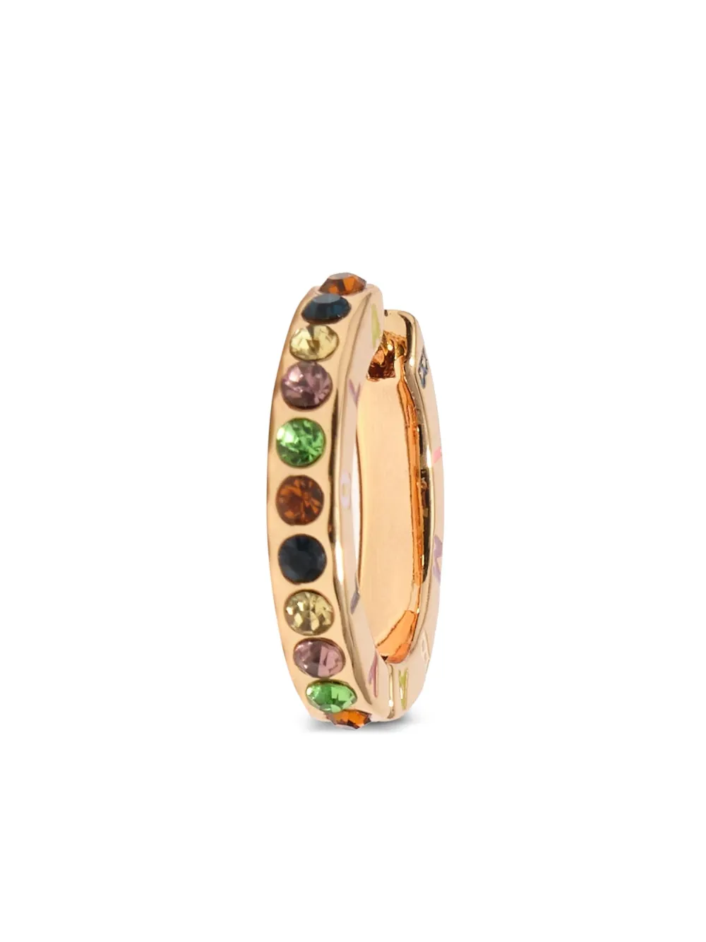 Bimba Y Lola Crystal-embellishment Hoop Earrings In Gold