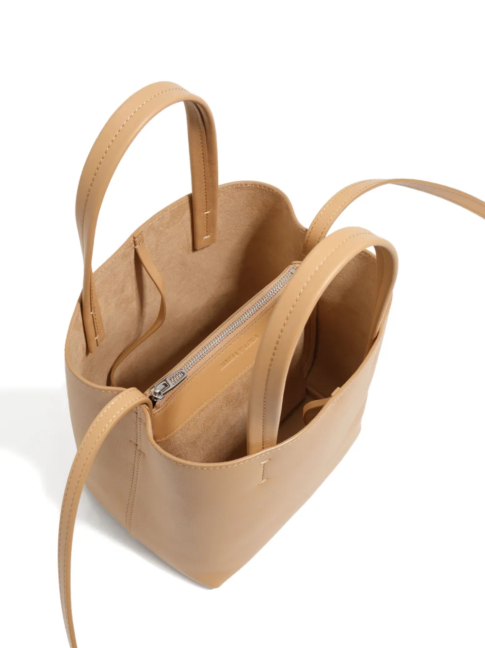 Bimba Y Lola Small Chihuahua Leather Tote Bag In Neutral