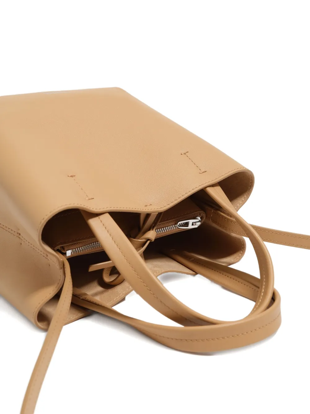 Bimba Y Lola Small Chihuahua Leather Tote Bag In Neutral